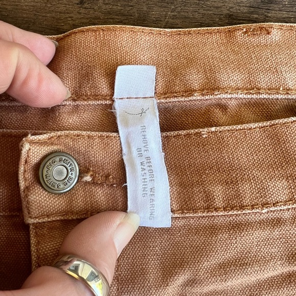 Big Smith Carpenter Work Shorts Camel Brown Duck Canvas Size 44x9.5-measured - Picture 3 of 12